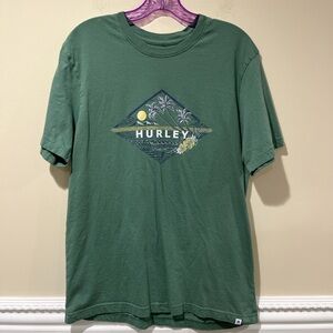 Mens Brand New Green Hurley Floral T-Shirt